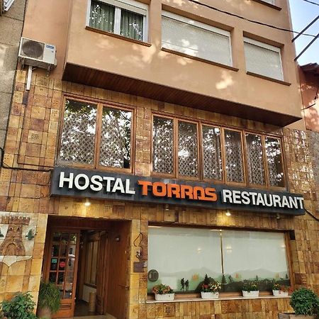 Hostal Torras Sant Hilari Sacalm Bagian luar foto